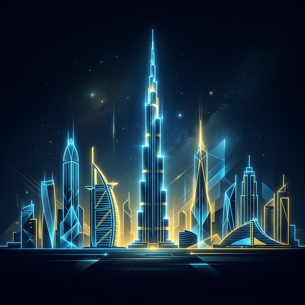Dubai Skyline Background